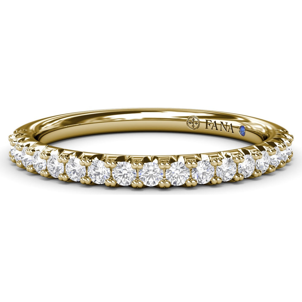 Diamond Wedding Band with Shared-Prong Set Round Diamonds by Fana - 0.30 Carat Total Diamond Weight