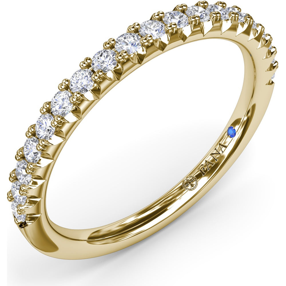 Diamond Wedding Band with Shared-Prong Set Round Diamonds by Fana - 0.30 Carat Total Diamond Weight