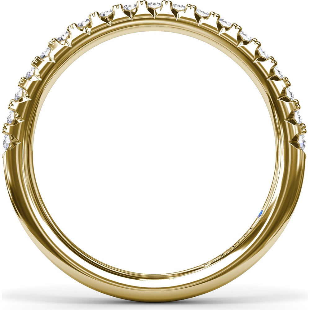 Diamond Wedding Band with Shared-Prong Set Round Diamonds by Fana - 0.30 Carat Total Diamond Weight