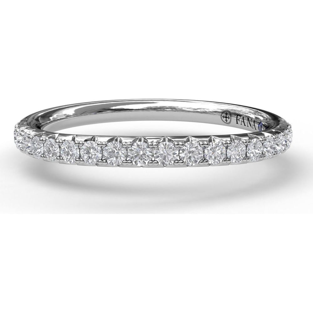 Diamond Wedding Band with Shared-Prong Set Round Diamonds by Fana - 0.32 Carat Total Diamond Weight