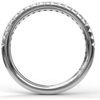 Diamond Wedding Band with Shared-Prong Set Round Diamonds by Fana - 0.32 Carat Total Diamond Weight