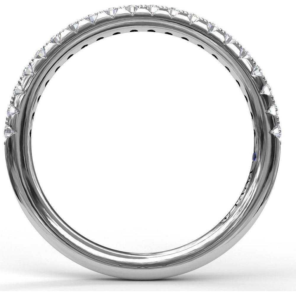 Diamond Wedding Band with Shared-Prong Set Round Diamonds by Fana - 0.32 Carat Total Diamond Weight