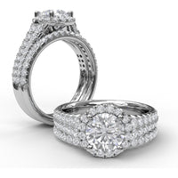 Diamond Wedding Band with Shared-Prong Set Round Diamonds by Fana - 0.32 Carat Total Diamond Weight