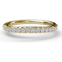 Diamond Wedding Band with Shared-Prong Set Round Diamonds by Fana - 0.32 Carat Total Diamond Weight
