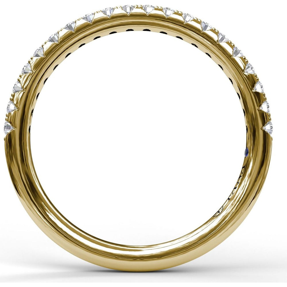 Diamond Wedding Band with Shared-Prong Set Round Diamonds by Fana - 0.32 Carat Total Diamond Weight