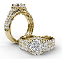 Diamond Wedding Band with Shared-Prong Set Round Diamonds by Fana - 0.32 Carat Total Diamond Weight