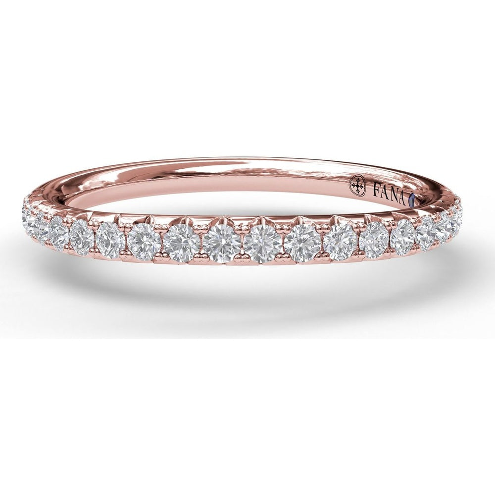 Diamond Wedding Band with Shared-Prong Set Round Diamonds by Fana - 0.32 Carat Total Diamond Weight