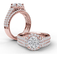Diamond Wedding Band with Shared-Prong Set Round Diamonds by Fana - 0.32 Carat Total Diamond Weight