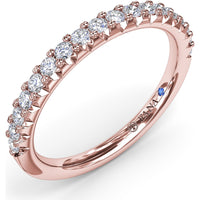 Diamond Wedding Band with Shared-Prong Set Round Diamonds by Fana - 0.34 Carat Total Diamond Weight