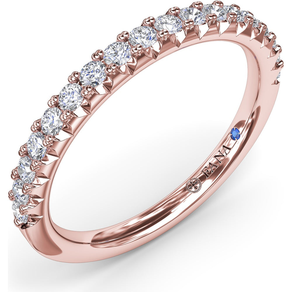 Diamond Wedding Band with Shared-Prong Set Round Diamonds by Fana - 0.34 Carat Total Diamond Weight