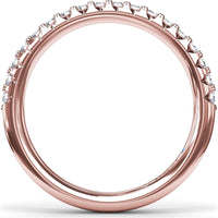 Diamond Wedding Band with Shared-Prong Set Round Diamonds by Fana - 0.34 Carat Total Diamond Weight