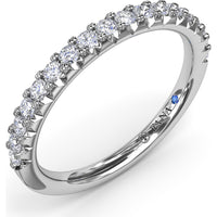 Diamond Wedding Band with Shared-Prong Set Round Diamonds by Fana - 0.34 Carat Total Diamond Weight