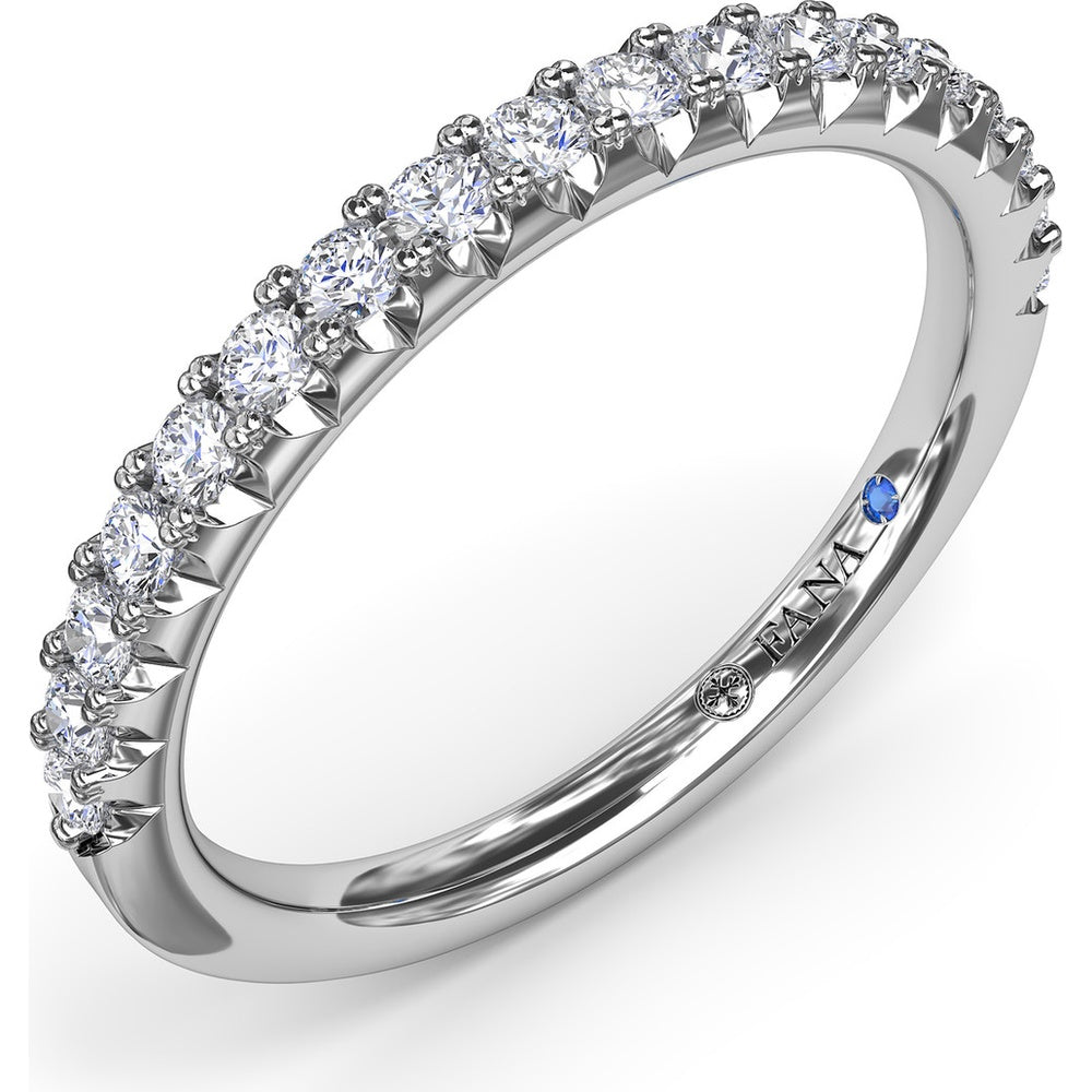 Diamond Wedding Band with Shared-Prong Set Round Diamonds by Fana - 0.34 Carat Total Diamond Weight