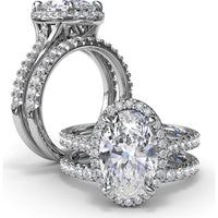 Diamond Wedding Band with Shared-Prong Set Round Diamonds by Fana - 0.34 Carat Total Diamond Weight
