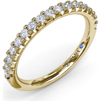 Diamond Wedding Band with Shared-Prong Set Round Diamonds by Fana - 0.34 Carat Total Diamond Weight
