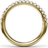 Diamond Wedding Band with Shared-Prong Set Round Diamonds by Fana - 0.34 Carat Total Diamond Weight