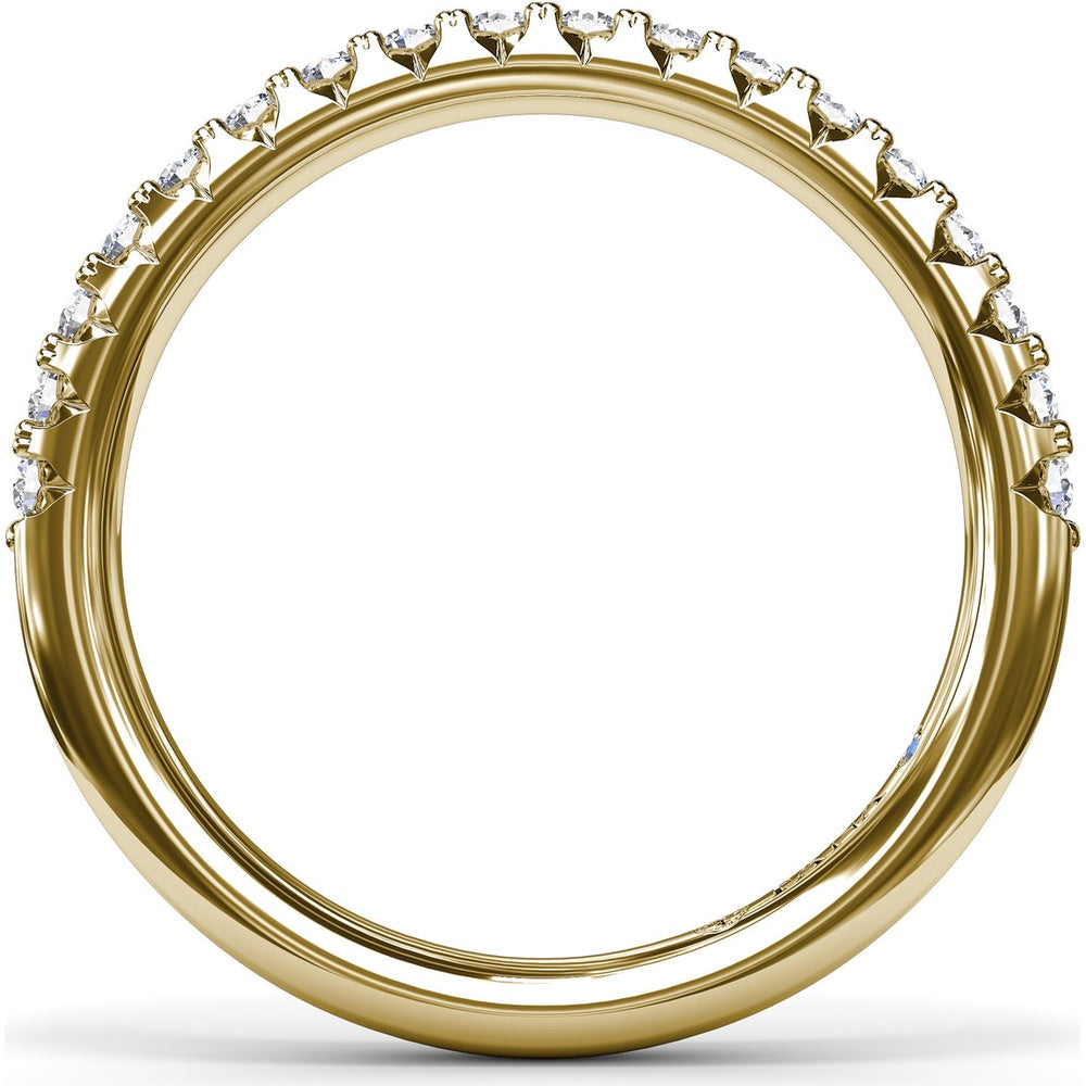 Diamond Wedding Band with Shared-Prong Set Round Diamonds by Fana - 0.34 Carat Total Diamond Weight