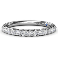 Diamond Wedding Band with Shared-Prong Set Round Diamonds by Fana - 0.34 Carat Total Diamond Weight