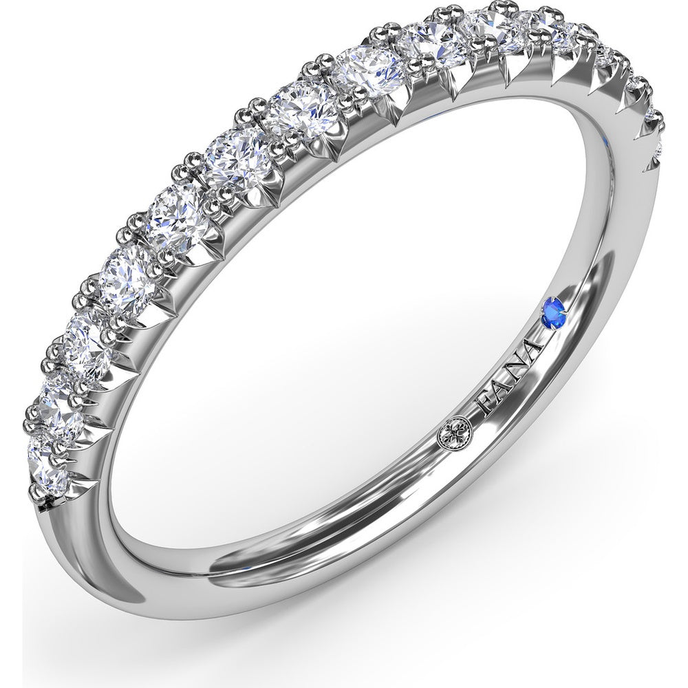 Diamond Wedding Band with Shared-Prong Set Round Diamonds by Fana - 0.34 Carat Total Diamond Weight
