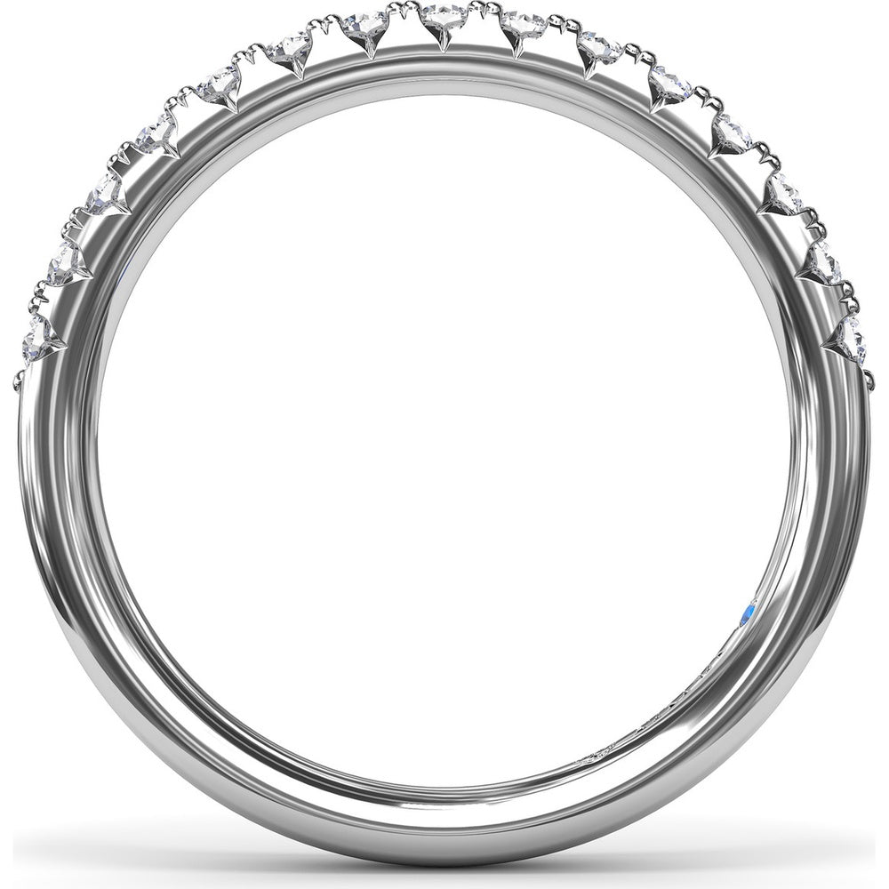 Diamond Wedding Band with Shared-Prong Set Round Diamonds by Fana - 0.34 Carat Total Diamond Weight
