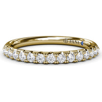 Diamond Wedding Band with Shared-Prong Set Round Diamonds by Fana - 0.34 Carat Total Diamond Weight