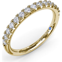 Diamond Wedding Band with Shared-Prong Set Round Diamonds by Fana - 0.34 Carat Total Diamond Weight