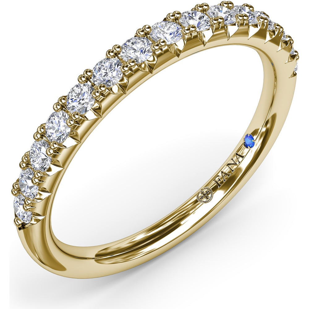 Diamond Wedding Band with Shared-Prong Set Round Diamonds by Fana - 0.34 Carat Total Diamond Weight