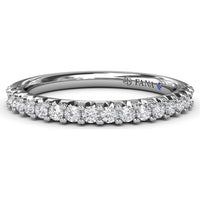 Diamond Wedding Band with Shared-Prong Set Round Diamonds by Fana - 0.34 Carat Total Diamond Weight