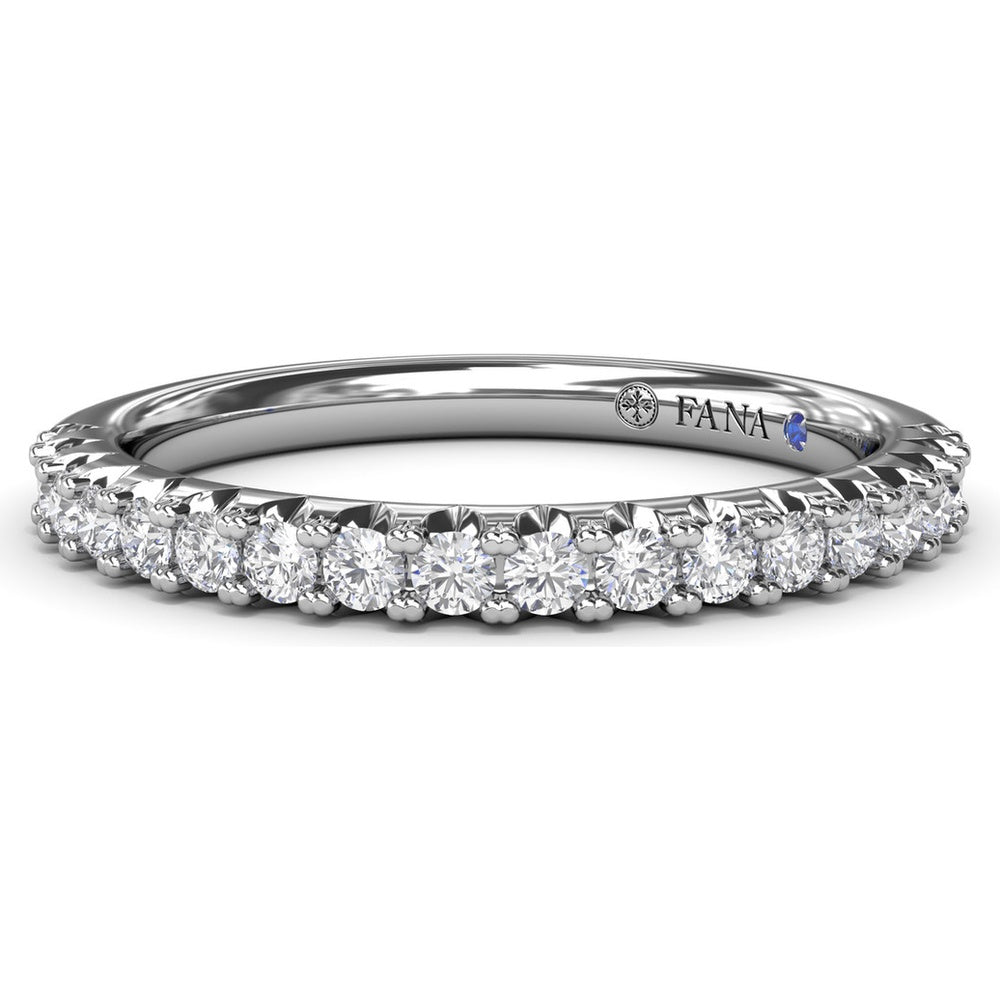 Diamond Wedding Band with Shared-Prong Set Round Diamonds by Fana - 0.34 Carat Total Diamond Weight