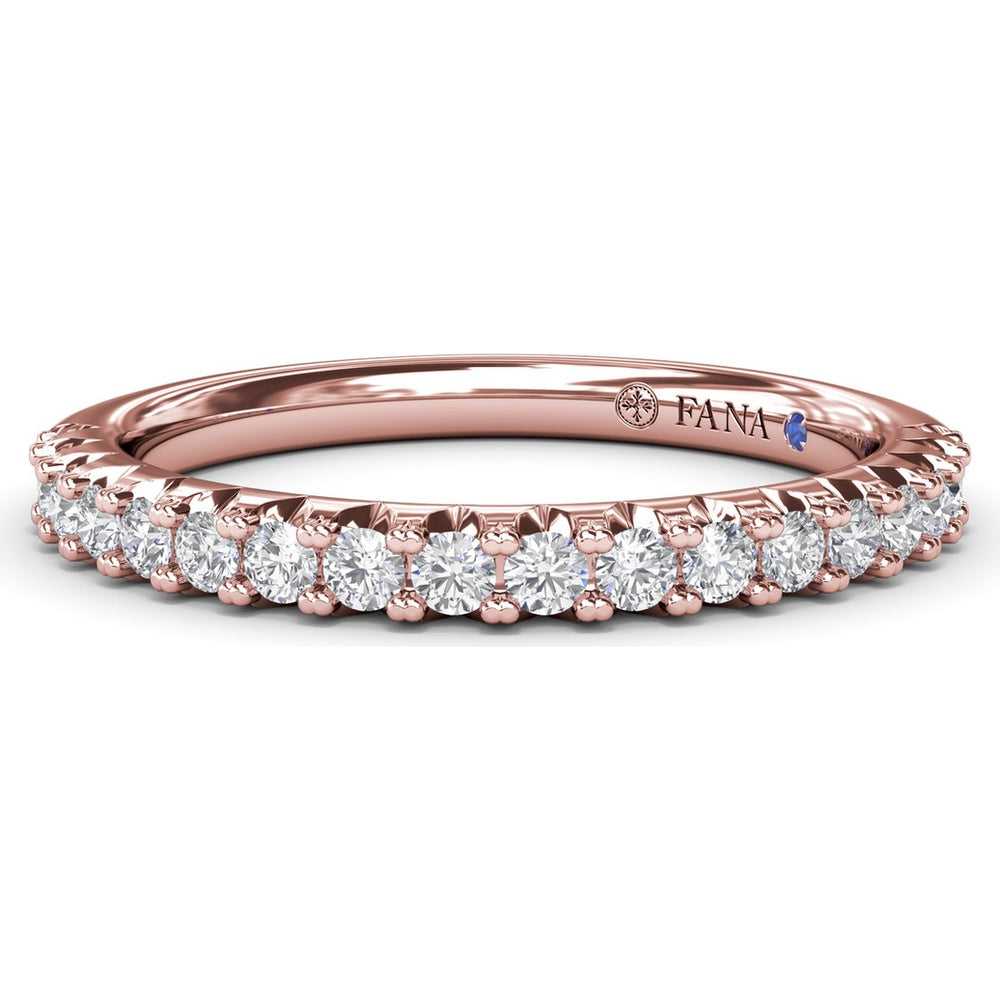 Diamond Wedding Band with Shared-Prong Set Round Diamonds by Fana - 0.34 Carat Total Diamond Weight