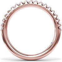 Diamond Wedding Band with Shared-Prong Set Round Diamonds by Fana - 0.34 Carat Total Diamond Weight
