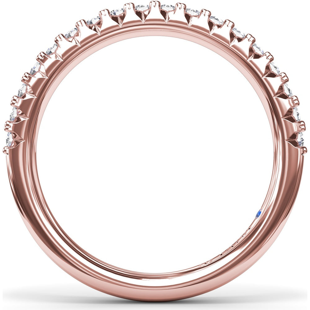 Diamond Wedding Band with Shared-Prong Set Round Diamonds by Fana - 0.34 Carat Total Diamond Weight