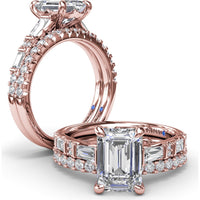 Diamond Wedding Band with Shared-Prong Set Round Diamonds by Fana - 0.34 Carat Total Diamond Weight