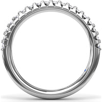 Diamond Wedding Band with Shared-Prong Set Round Diamonds by Fana - 0.34 Carat Total Diamond Weight