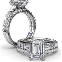 Diamond Wedding Band with Shared-Prong Set Round Diamonds by Fana - 0.34 Carat Total Diamond Weight