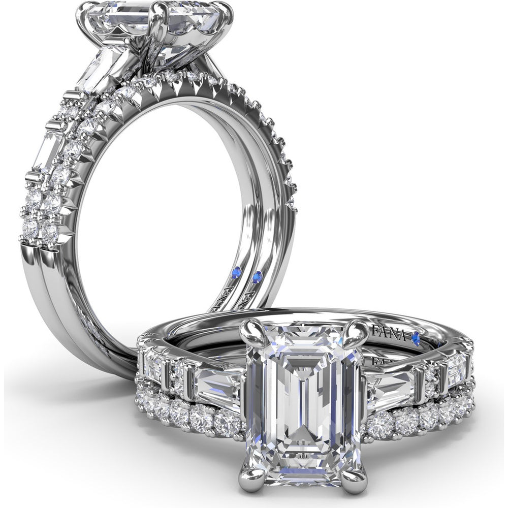 Diamond Wedding Band with Shared-Prong Set Round Diamonds by Fana - 0.34 Carat Total Diamond Weight