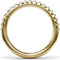 Diamond Wedding Band with Shared-Prong Set Round Diamonds by Fana - 0.34 Carat Total Diamond Weight