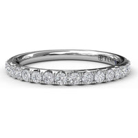 Diamond Wedding Band with Shared-Prong Set Round Diamonds by Fana - 0.36 Carat Total Diamond Weight