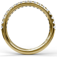 Diamond Wedding Band with Shared-Prong Set Round Diamonds by Fana - 0.36 Carat Total Diamond Weight