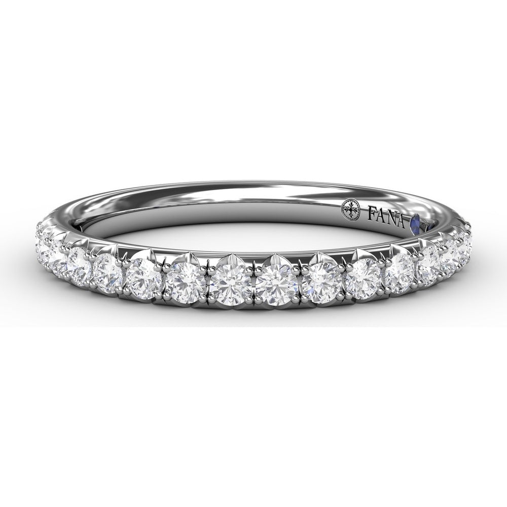 Diamond Wedding Band with Shared-Prong Set Round Diamonds by Fana - 0.36 Carat Total Diamond Weight