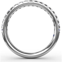 Diamond Wedding Band with Shared-Prong Set Round Diamonds by Fana - 0.36 Carat Total Diamond Weight