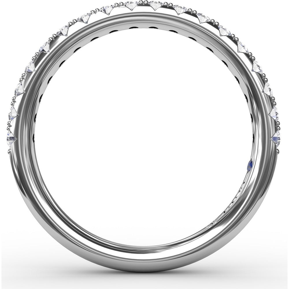 Diamond Wedding Band with Shared-Prong Set Round Diamonds by Fana - 0.36 Carat Total Diamond Weight