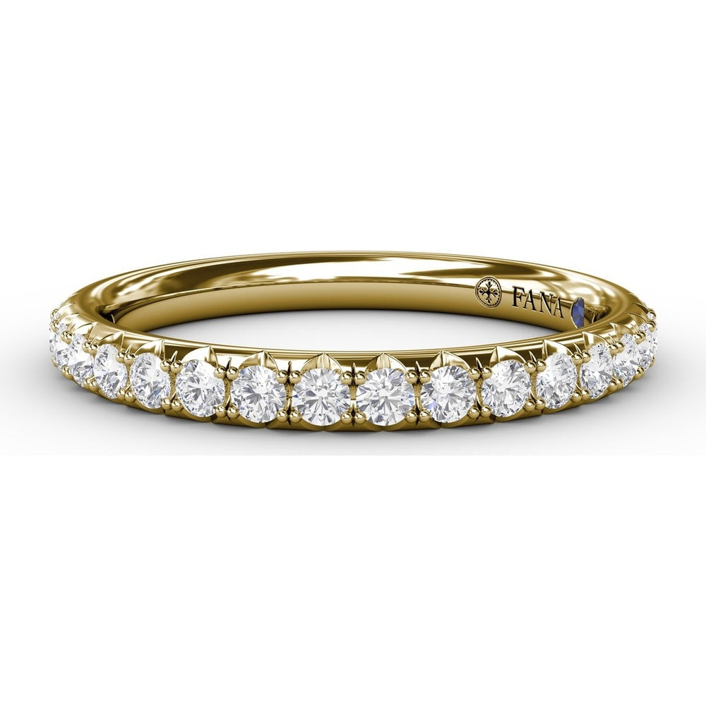 Diamond Wedding Band with Shared-Prong Set Round Diamonds by Fana - 0.36 Carat Total Diamond Weight