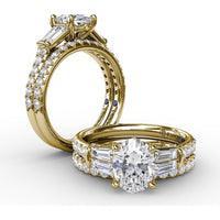 Diamond Wedding Band with Shared-Prong Set Round Diamonds by Fana - 0.36 Carat Total Diamond Weight