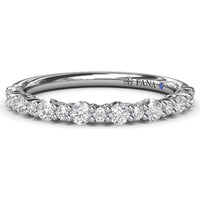Diamond Wedding Band with Shared-Prong Set Round Diamonds by Fana - 0.36 Carat Total Diamond Weight