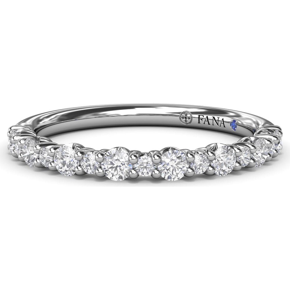 Diamond Wedding Band with Shared-Prong Set Round Diamonds by Fana - 0.36 Carat Total Diamond Weight