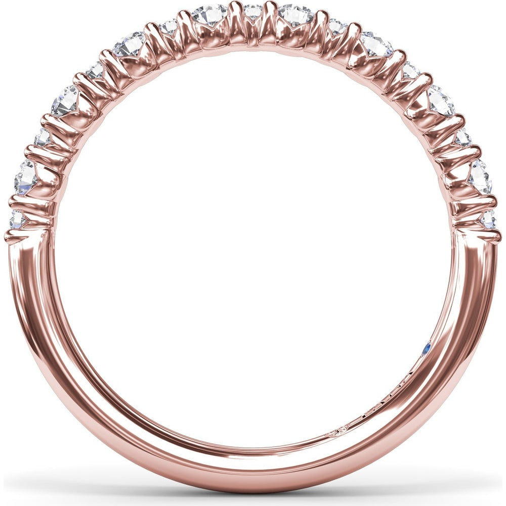 Diamond Wedding Band with Shared-Prong Set Round Diamonds by Fana - 0.36 Carat Total Diamond Weight