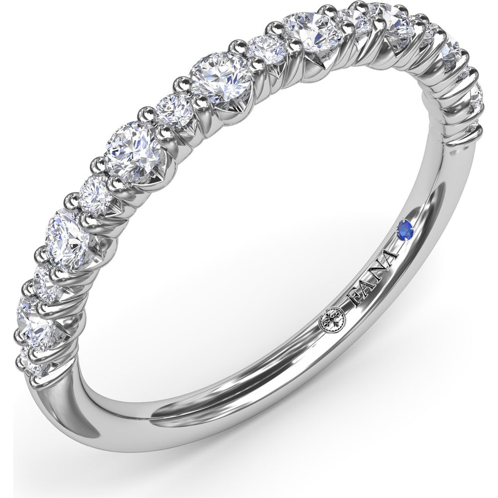 Diamond Wedding Band with Shared-Prong Set Round Diamonds by Fana - 0.36 Carat Total Diamond Weight