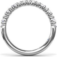 Diamond Wedding Band with Shared-Prong Set Round Diamonds by Fana - 0.36 Carat Total Diamond Weight