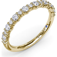 Diamond Wedding Band with Shared-Prong Set Round Diamonds by Fana - 0.36 Carat Total Diamond Weight